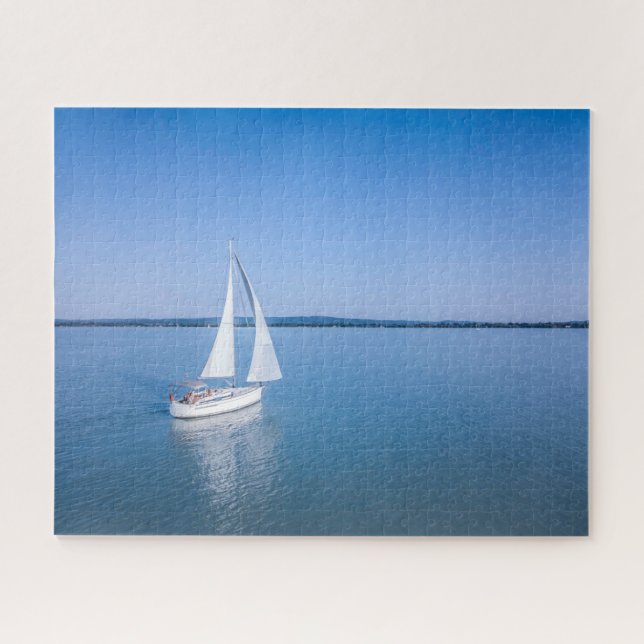 Water | Yacht at Lake Balaton Lake Hungary Jigsaw Puzzle (Horizontal)