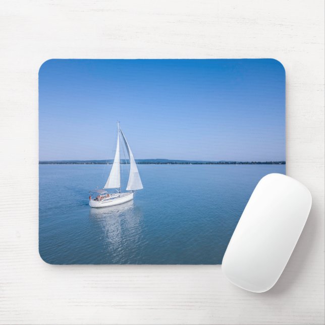 Water | Yacht at Lake Balaton Lake Hungary Mouse Pad (With Mouse)