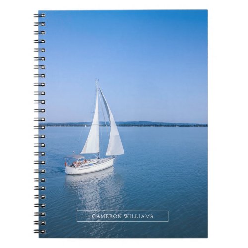 Water  Yacht at Lake Balaton Lake Hungary Notebook