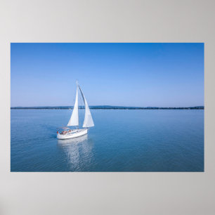 Water Yacht at Lake Balaton Lake Hungary Poster