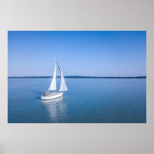 Water  Yacht at Lake Balaton Lake Hungary Poster