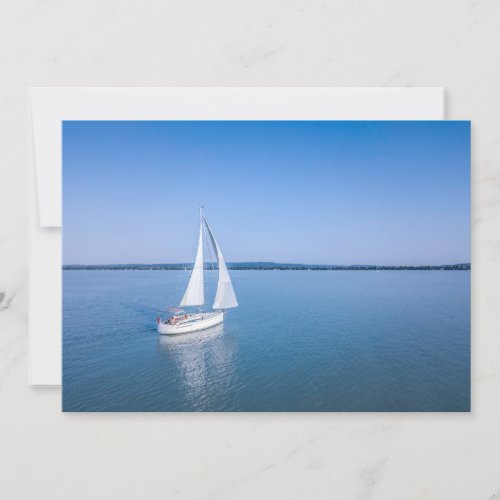 Water  Yacht at Lake Balaton Lake Hungary Thank You Card