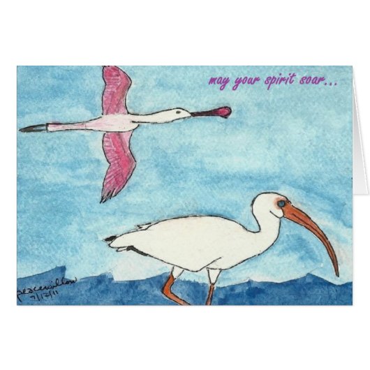 waterbirds....by peacewillow cards (Front Horizontal)