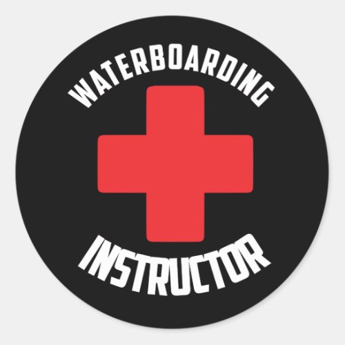 Waterboarding Instructor Classic Round Sticker