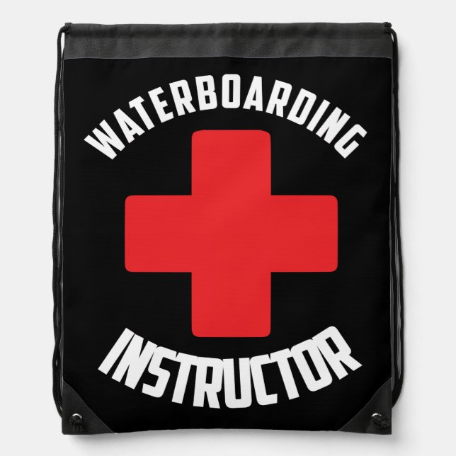 Waterboarding Instructor Drawstring Bag (Front)