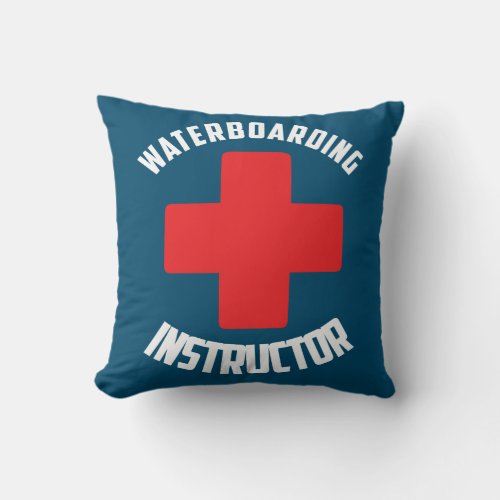 Waterboarding Instructor Throw Pillow