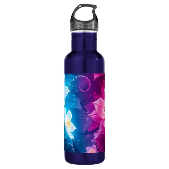 WATERBOTTLE WITH A TWIN FLOWER STAINLESS STEEL WATER BOTTLE (Front)