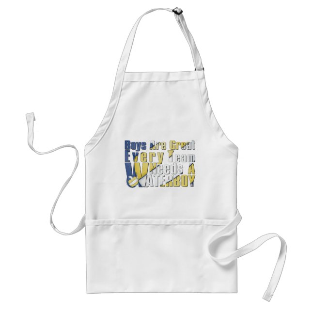 Waterboy Volleyball in Blue and Yellow Adult Apron (Front)