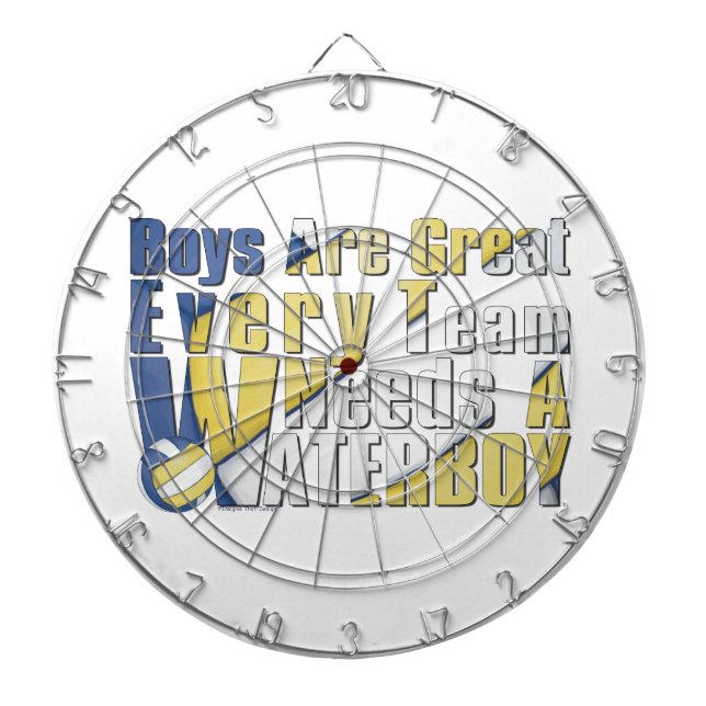 Waterboy Volleyball in Blue and Yellow Dartboard With Darts (Front)