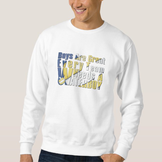 Waterboy Volleyball in Blue and Yellow Sweatshirt (Front)