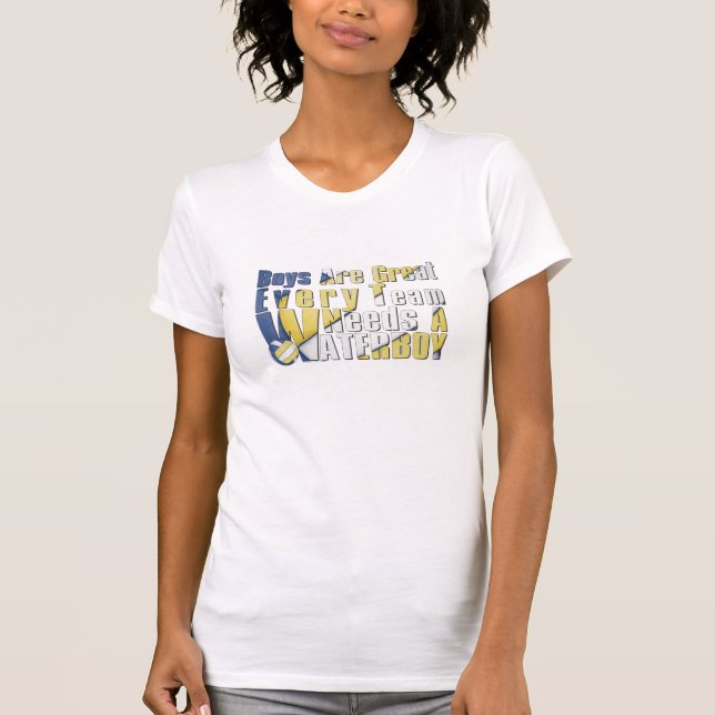 Waterboy Volleyball in Blue and Yellow T-Shirt (Front)