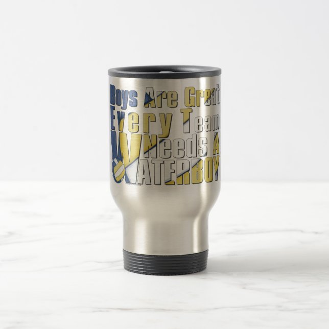 Waterboy Volleyball in Blue and Yellow Travel Mug (Center)