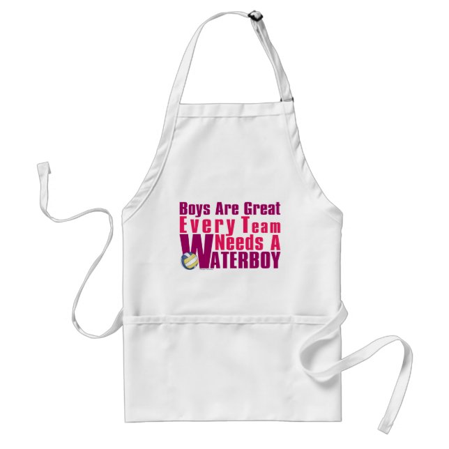 Waterboy Volleyball in Pink Adult Apron (Front)