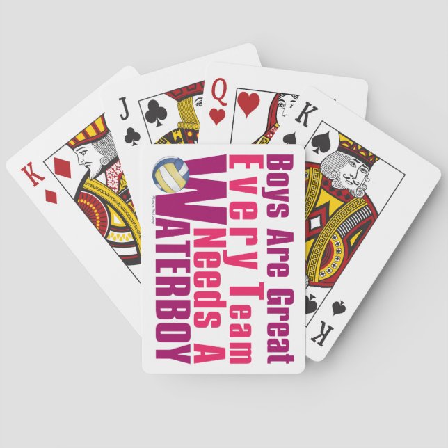 Waterboy Volleyball in Pink Poker Cards (Back)