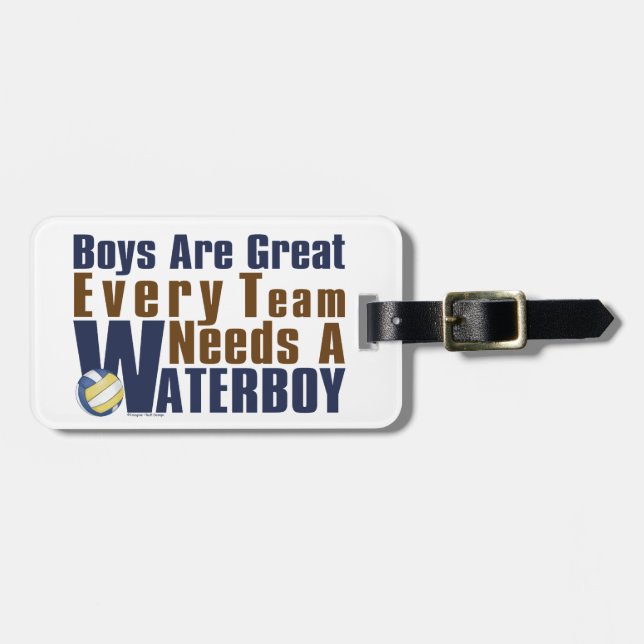 Waterboy Vollyball in Blue Luggage Tag (Front Horizontal)
