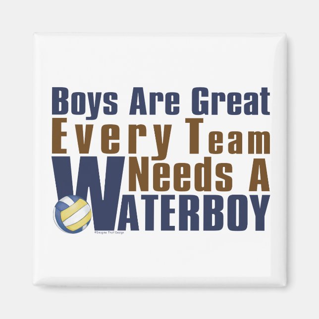 Waterboy Vollyball in Blue Magnet (Front)