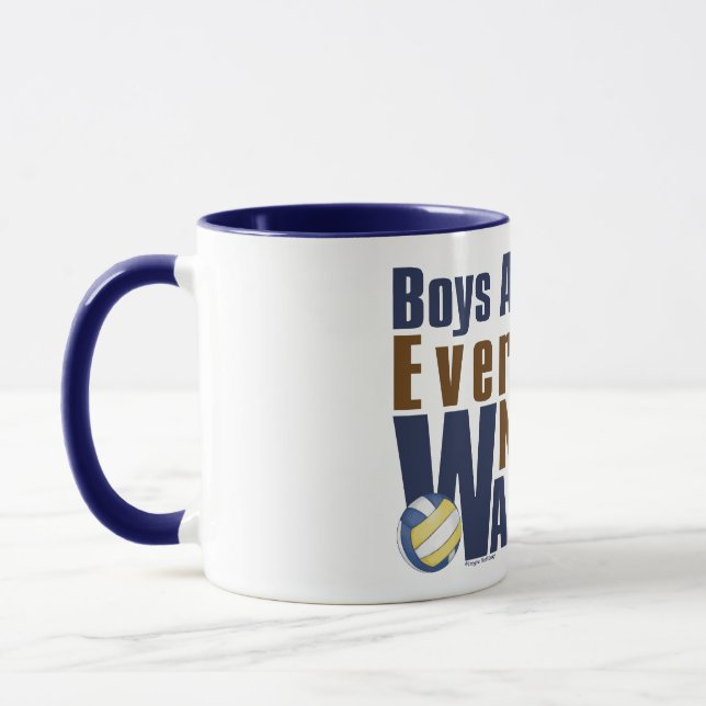 Waterboy Vollyball in Blue Mug (Left)