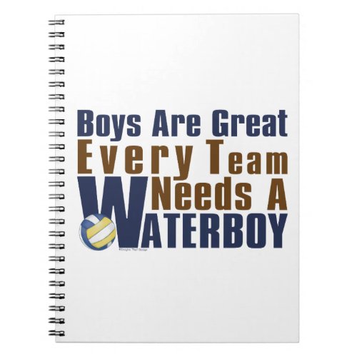 Waterboy Vollyball in Blue Notebook