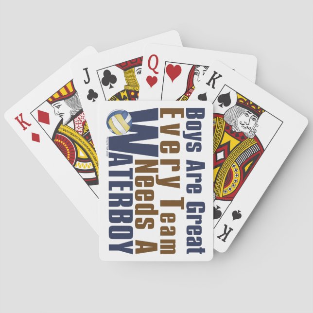 Waterboy Vollyball in Blue Poker Cards (Back)