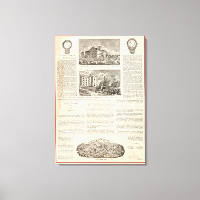 Waterbury Clock Company Canvas Print (Front)