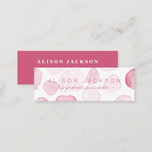 Waterccolor drops blush pink lip color distributor mini business card