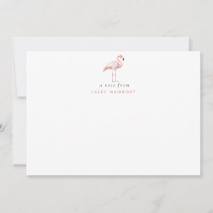Waterccolor Flamingo Personalized Stationery Note Card