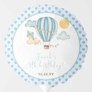Watercolo Hot Air Balloon Kid 5th Birthday Party