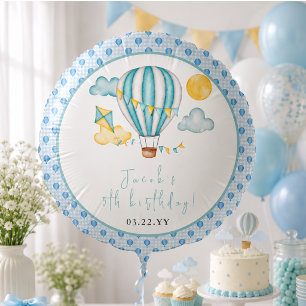 Watercolo Hot Air Balloon Kid 5th Birthday Party