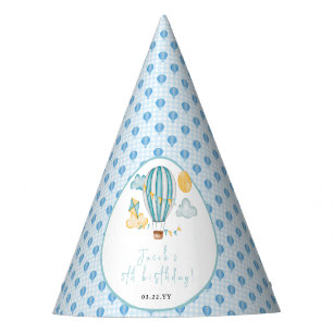 Watercolo Hot Air Balloon Kid 5th Birthday Party  Hat