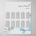 Watercolor 10 Tables Seating Chart Poster Sign at Zazzle
