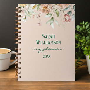 Watercolor 1600s Fine Art Floral Drop Spiral Planner