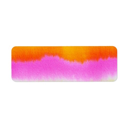 watercolor_386191  HOT PINK ORANGE STRIPES TYE_DYE Label