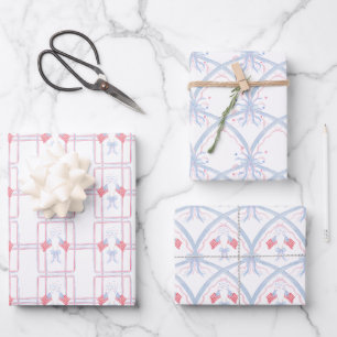 Watercolor 4th of July Fireworks Wrapping Paper Sheets