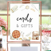 Watercolor A Cutie Pie Baking Cards & Gifts