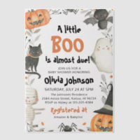 Watercolor A Little Boo Halloween Baby Shower