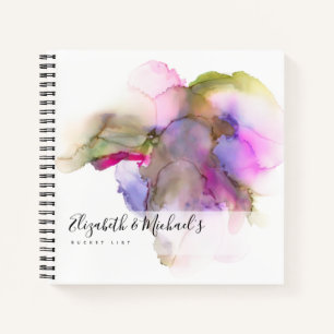 Watercolor Abstrac Couples BUCKET LIST Custom Gift Notebook