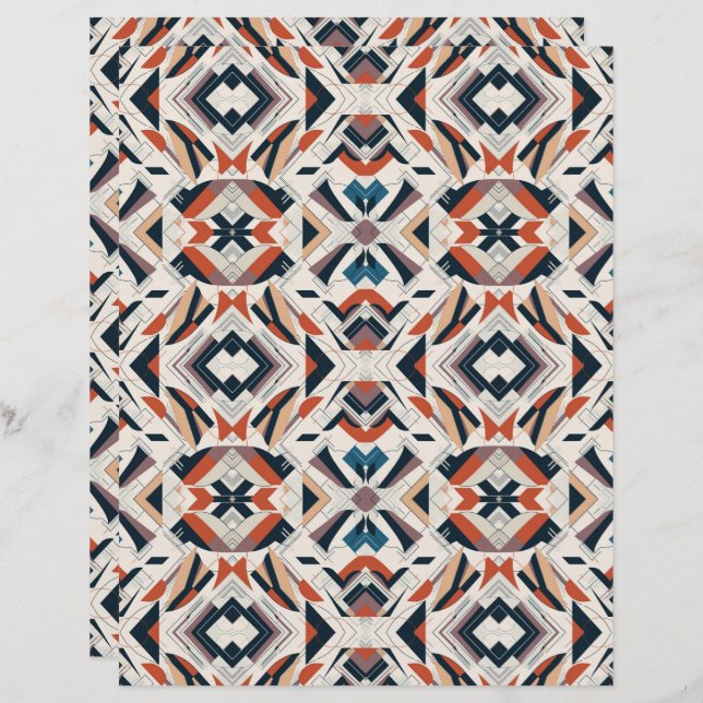 Watercolor Abstract 10 Scrapbook Paper (Front/Back)