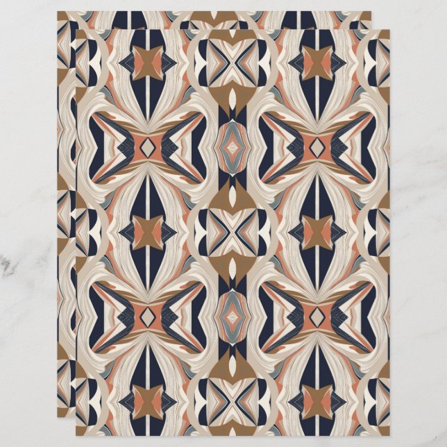 Watercolor Abstract 14 Scrapbook Paper (Front/Back)