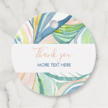 Watercolor Abstract Art Custom Favor, Product Tags