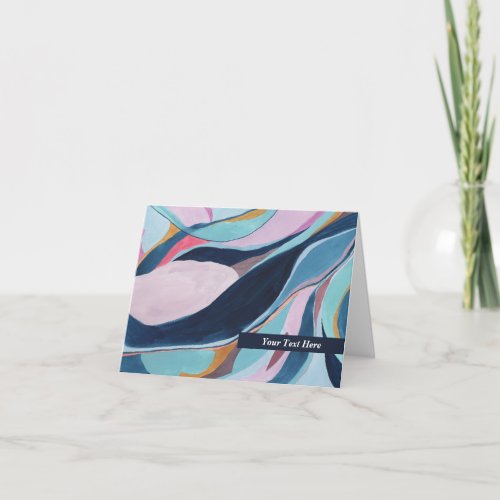 Watercolor Abstract Art Pattern Custom Blank Note Card