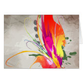 Watercolor Abstract Bird-of-Paradise Ink Splatter (Front Horizontal)