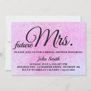 Watercolor Abstract Bridal Shower future Mrs. Invitation