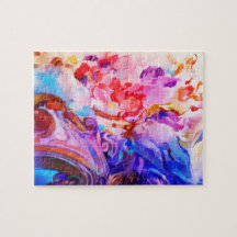 Watercolor Abstract Colorful Brushstrokes Art