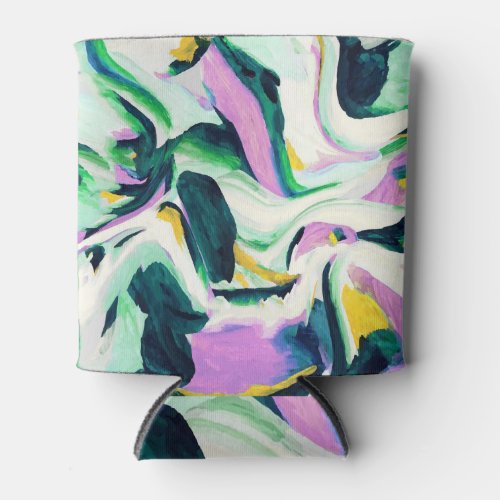 Watercolor abstract colorful seamless pattern can cooler