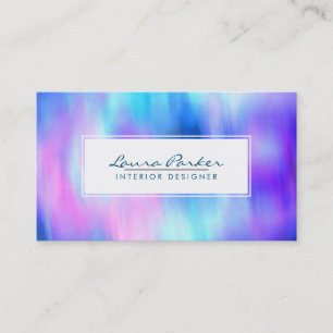Watercolor Abstract Cool Elegant Artist Chic Business Card