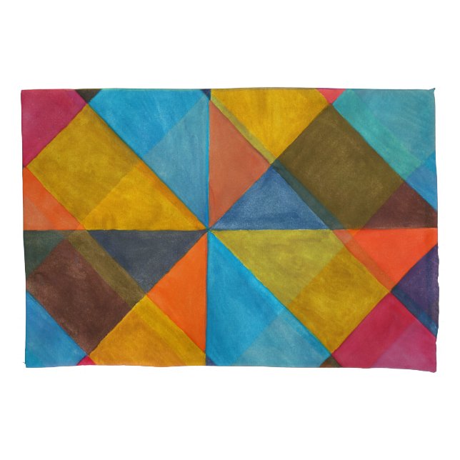 Watercolor abstract creative design. pillow case (Front)
