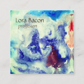 Watercolor Abstract Custom Business Card