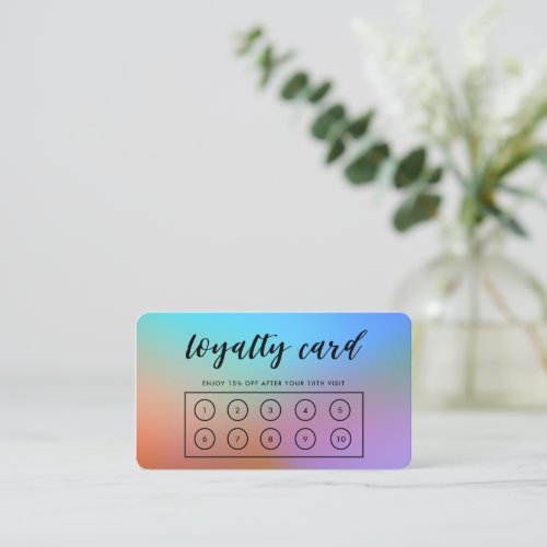 Watercolor Abstract Discount Loyalty Card