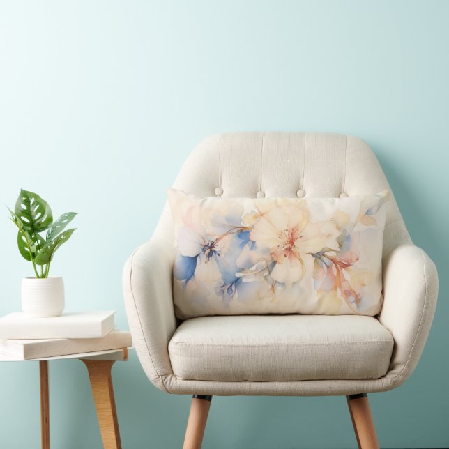 Watercolor Abstract Dogwood Flowers  Lumbar Pillow (Chair)