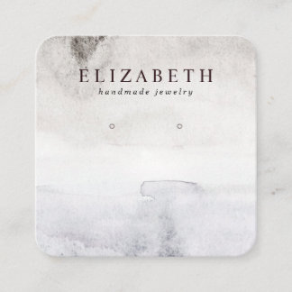 Watercolor Abstract Earring Display Square Business Card